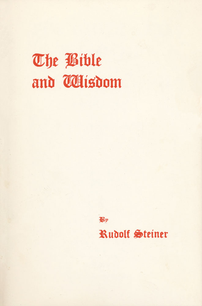 The Bible and Wisdom